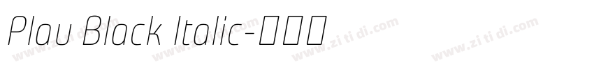 Plau Black Italic字体转换